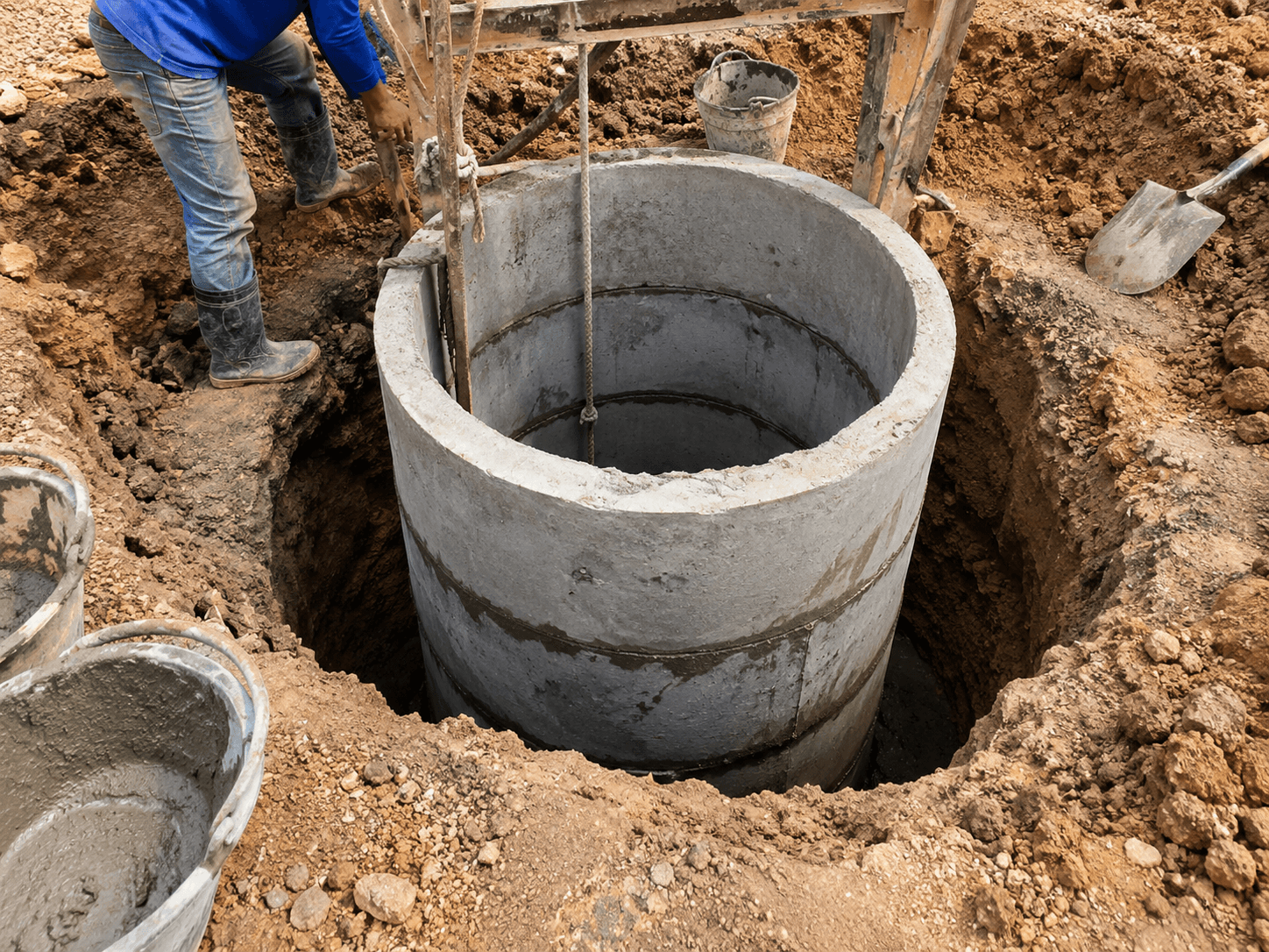 construcción de pozo